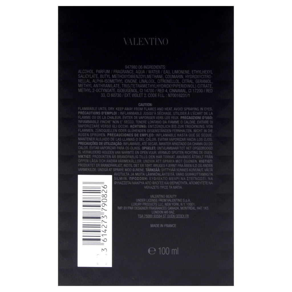 Valentino Uomo Born In Roma INTENSE , 3.4 oz EDT Spray