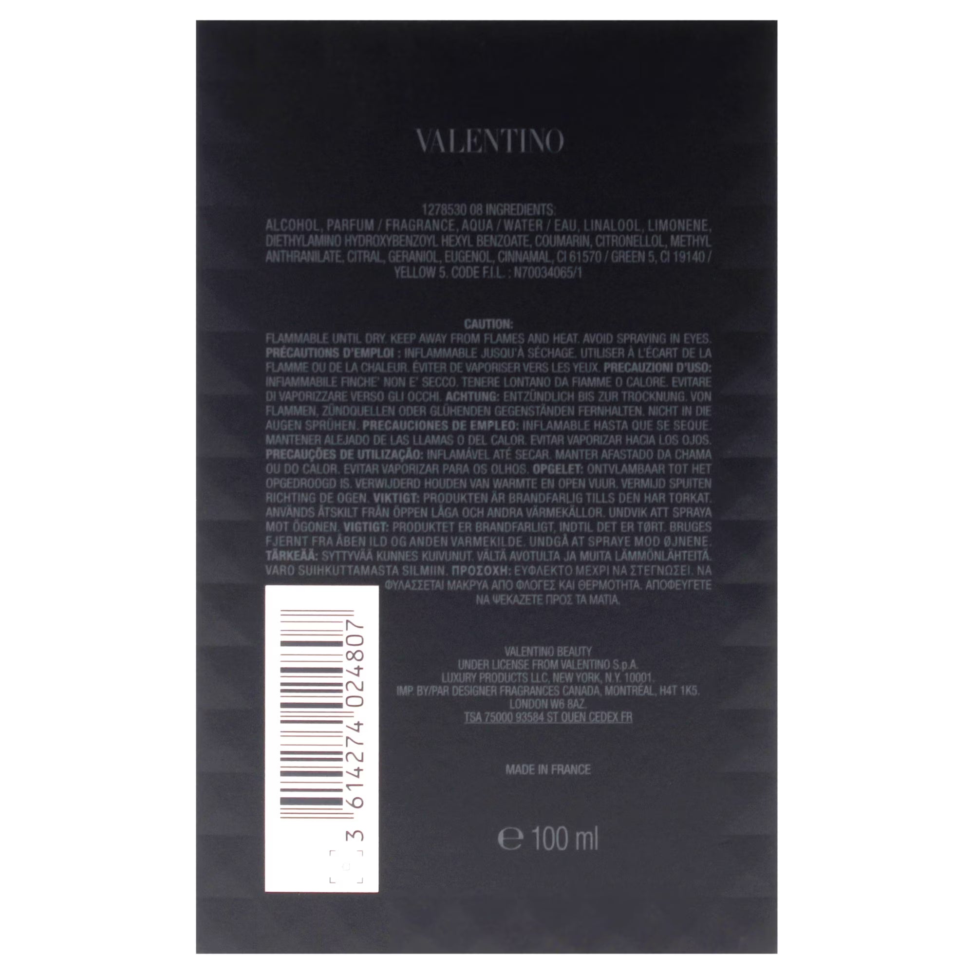 Valentino Uomo Born In Roma Green Stravaganza , 3.4 oz EDT Spray